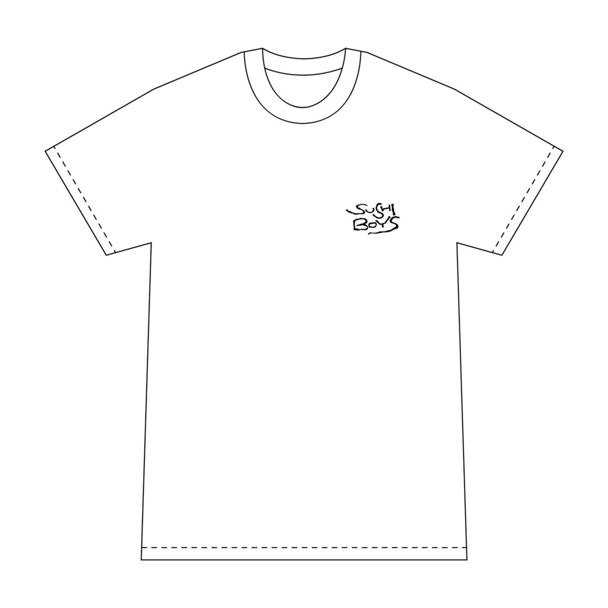 SUSHIBOYS Name T-shrirt (white） | SUSHIBOYS STORE