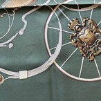 エルメススカーフ　カレ90　シルクスカーフ　グリーン　馬車　LUDUX　 12ACch63