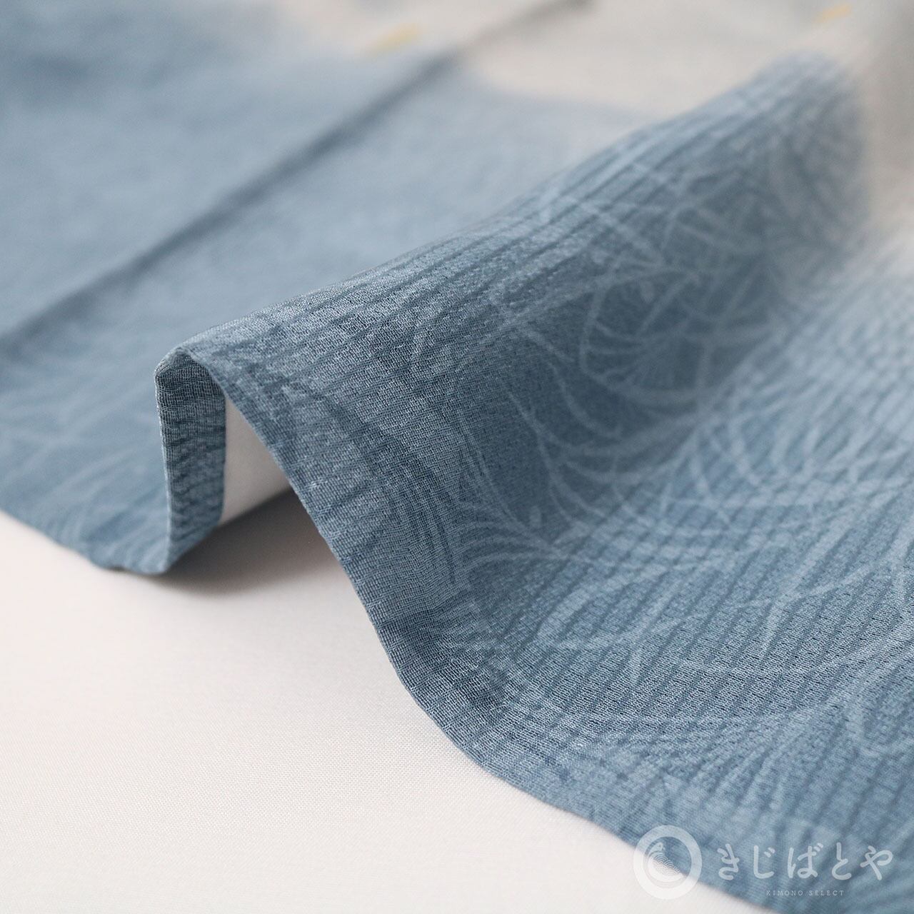 正絹 薄墨色に雪輪の付け下げ 単衣 | きじばとや