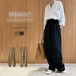 タックワイドパンツ レディース 春 夏 ボトムス カーブパンツ ワイドパンツ タック スラックス 美シルエット オリジナル タックパンツ ロング マジックテープ 秋 上品 すっきり きれいめ 大人 通