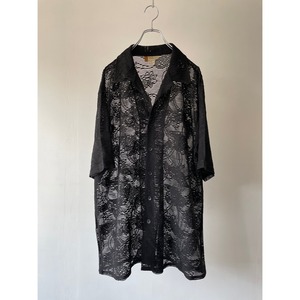 sheer paisley design shirt