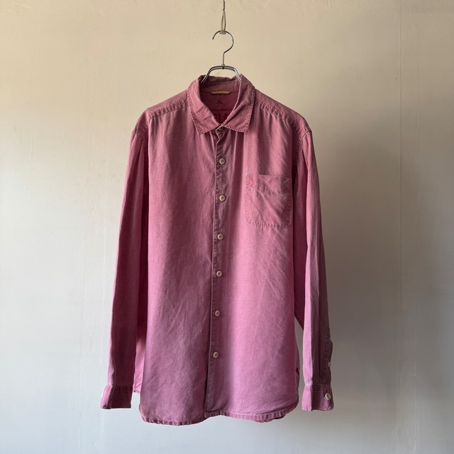 -Tommy Bahama- pink linen shirt