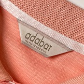 adabat アダバット 刺繍デザイン 長袖 ポロシャツ 48/ピンク メンズ ゴルフ