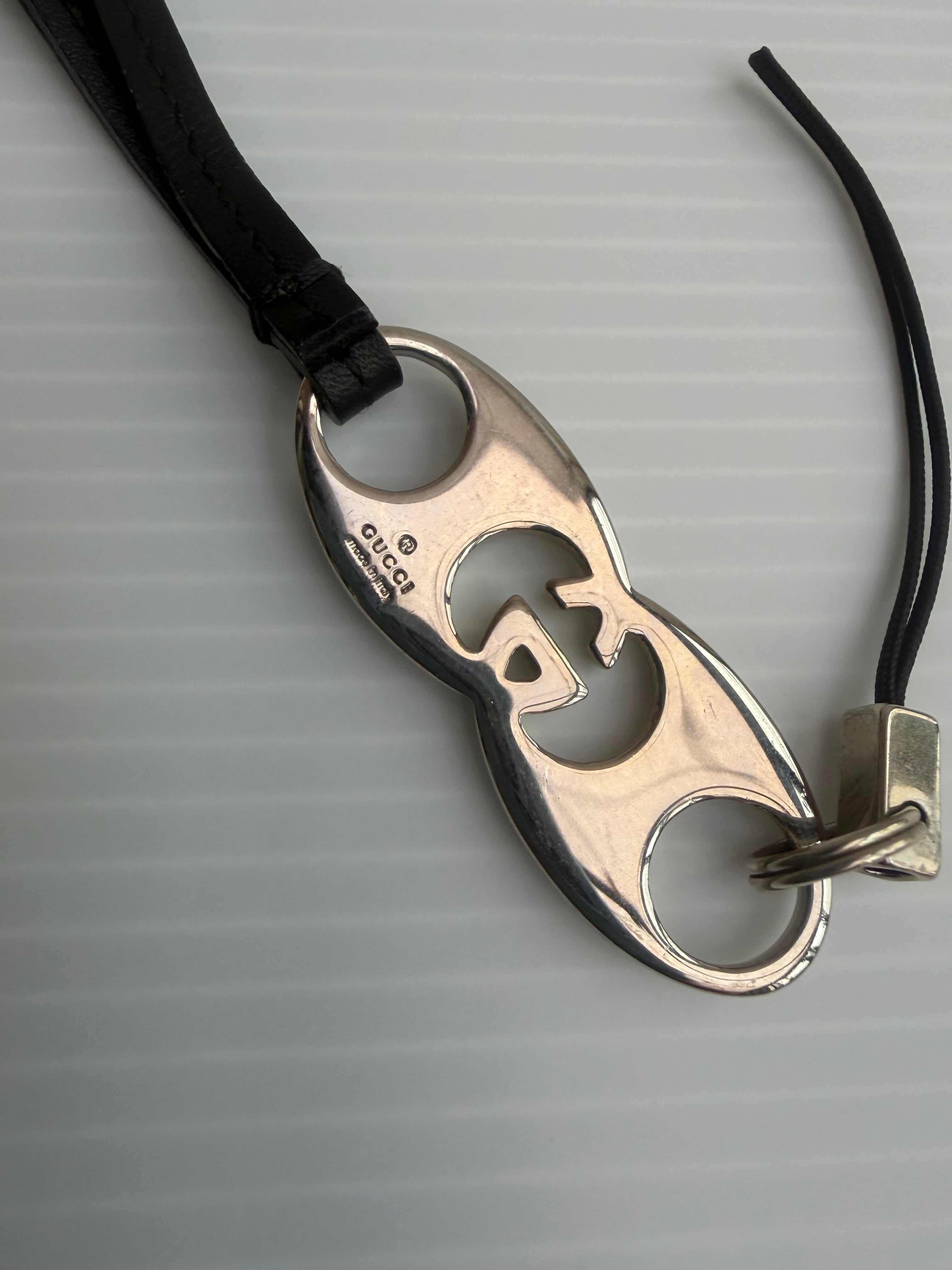 GUCCI インターロッキングG ストラップ ブラック | anela's SHOP