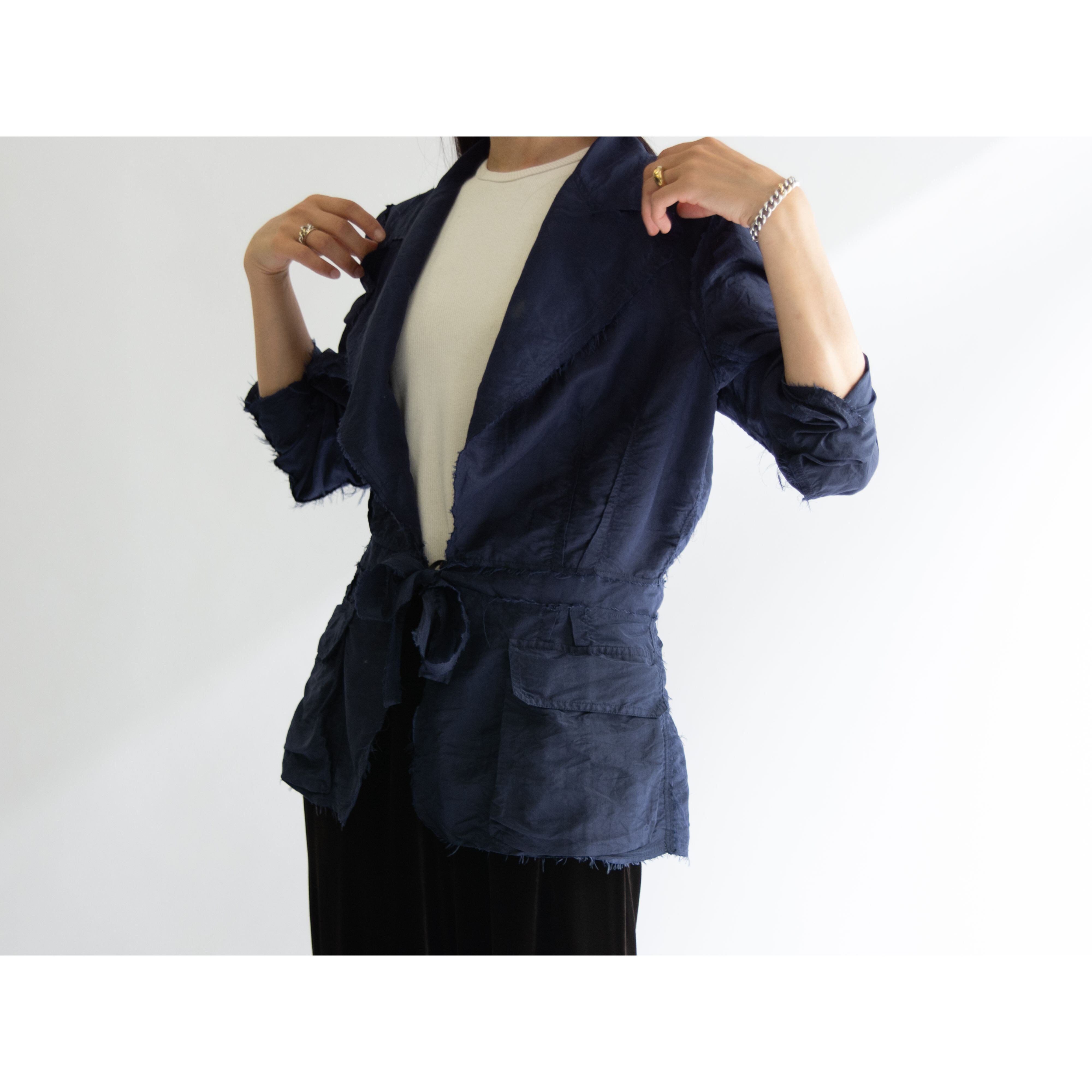 【LANVIN】Made in France 2005S/S 100% Silk Single Jacket（ランバン フランス製シルクジャケット）