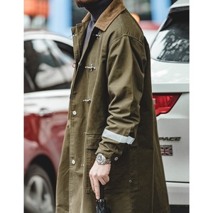 Amy Green Corduroy Collar Coat / アーミーグリーン コーデュロイ カラー コート