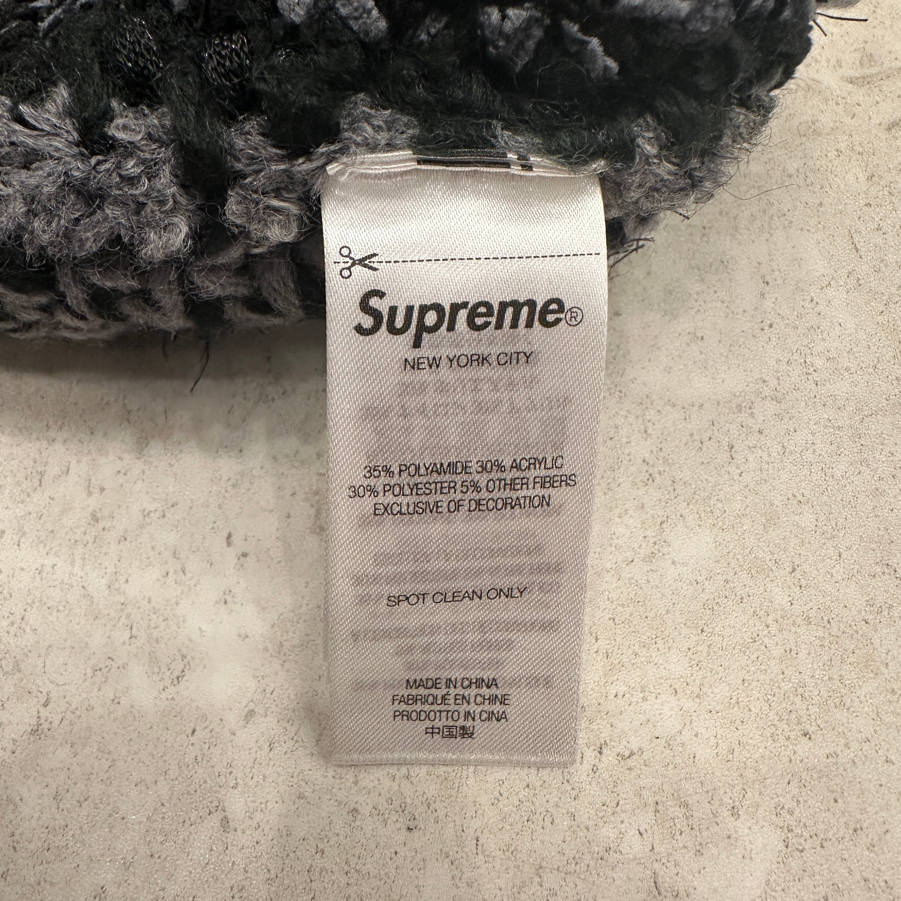SUPREME TINSEL STRIPE BEANIE BLACK ⑧ | safarionline