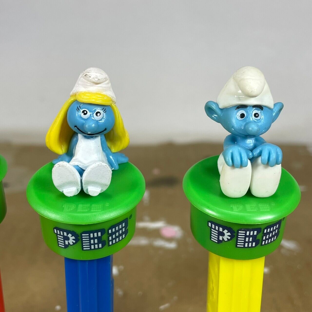 PEZ スマーフ ４ｐセット / Papa Smurf Smurfette Brainy Smurf Set