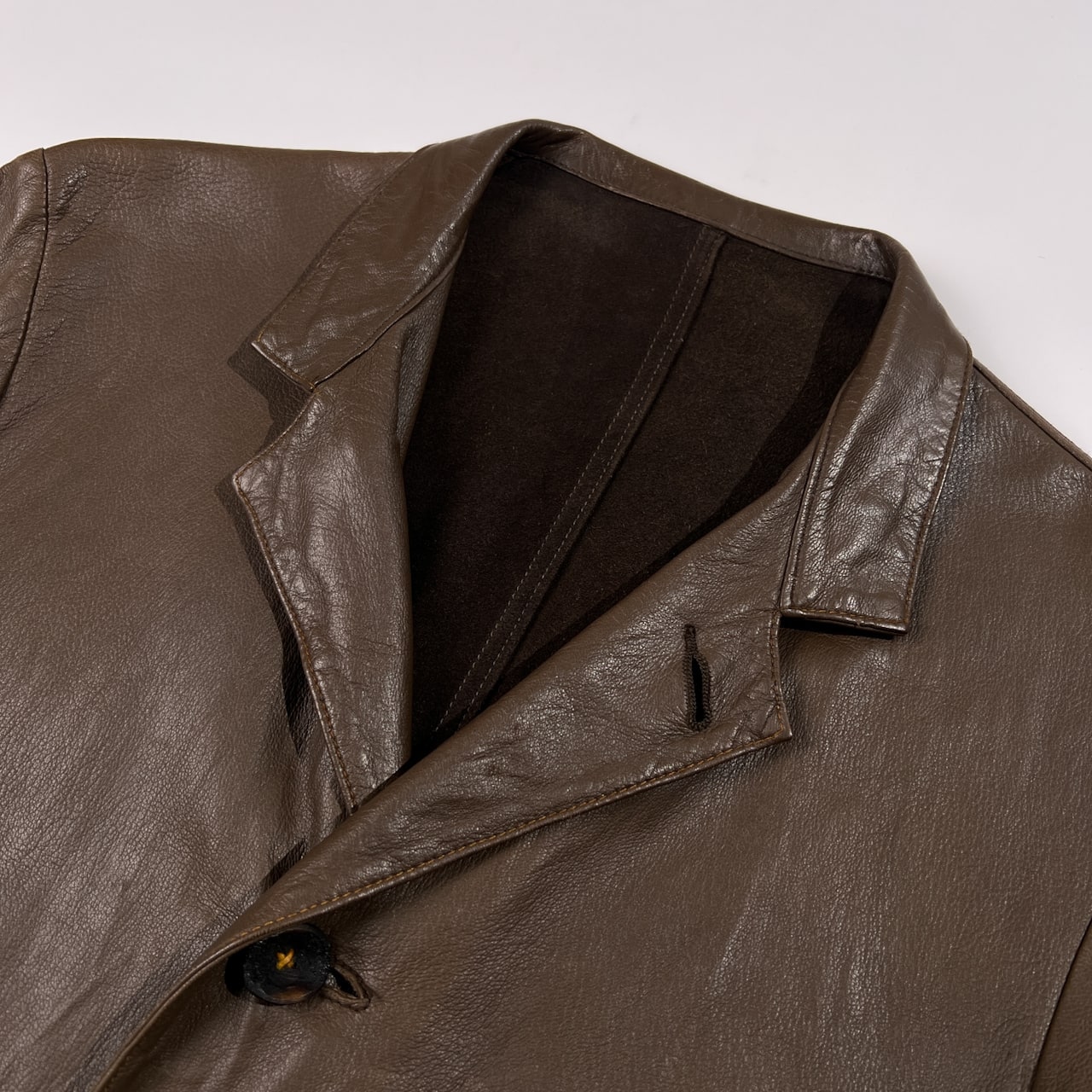 45rpm フォーティーファイブアールピーエム ディアスキン 鹿革 レザー ジャケット サイズ 4 /ブラウン系