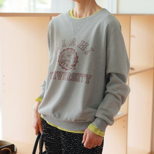 REMI RELIEF / レミレリーフ　ヴィンテージフィニッシュ　カレッジプリント  スウェットトップス