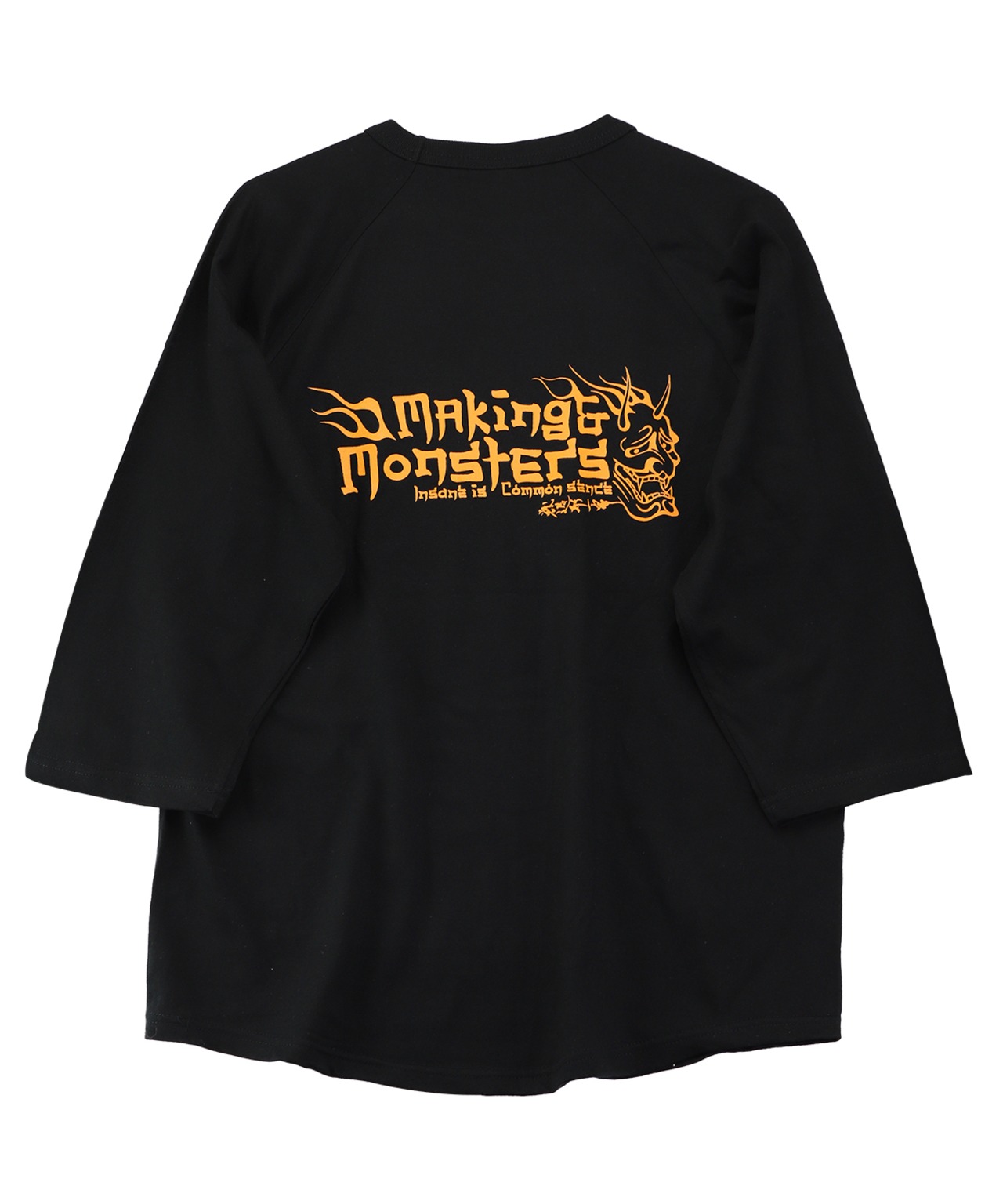 "WA"GLAN 3/4 SLEEVE /黒橙