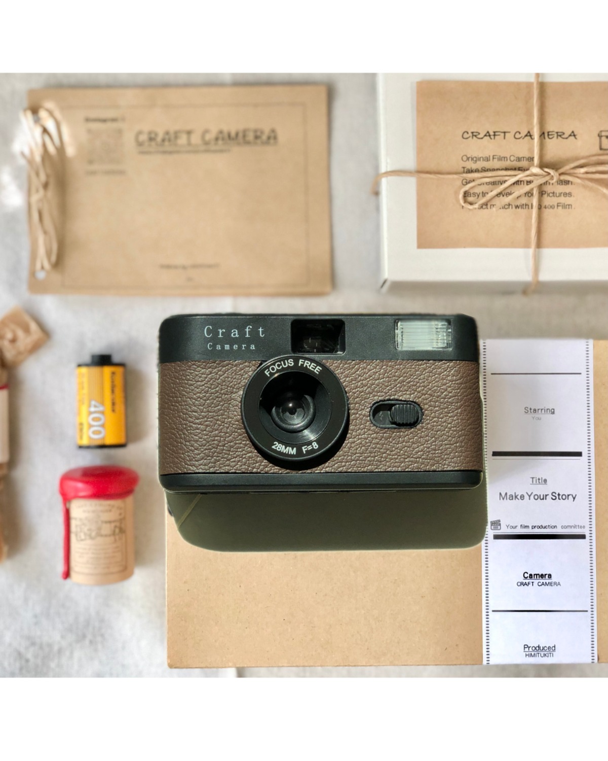 ﾀﾞｰｸﾌﾞﾗｳﾝ】フィルムカメラ安心10点セット・BK04 | CraftCamera®︎Shop