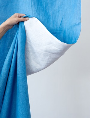 aulico : LINEN BLANKET / SAX : WHITE