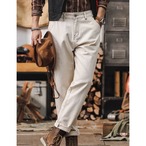 cotton ankle-length straight pants ◇H0794