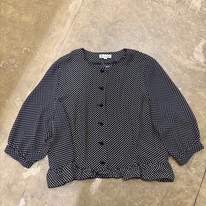 古着 ドット柄 ブラウス