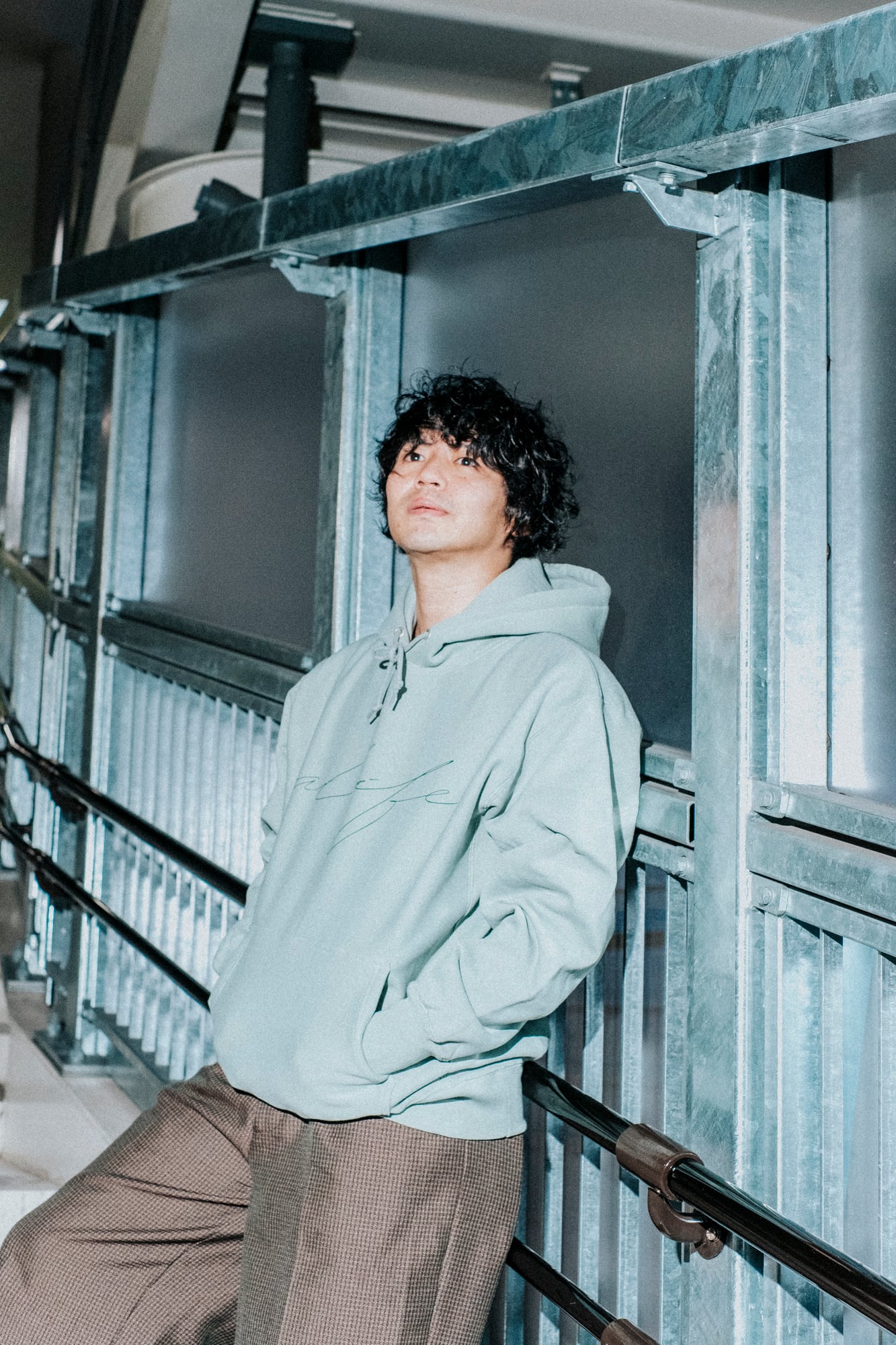 aLife」One-stroke writing SWEAT/スモーキーグリーン | 青柳尊哉 aLife」One-stroke writing SWEAT/スモーキーグリーン | 青柳尊哉