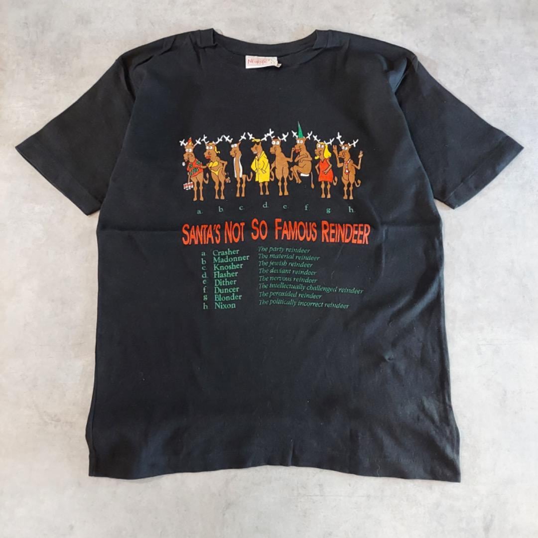 ニューロティック アニマル Tシャツ 古着 90s プリント 黒 L 14030