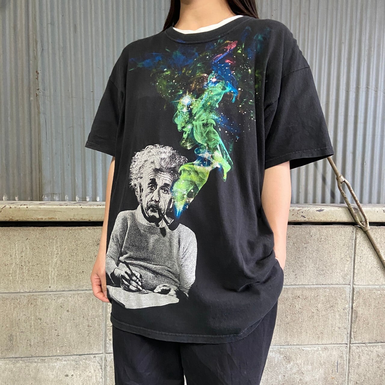 ALBERT EINSTEIN アルベルトアインシュタイン プリントTシャツ 人物Tシャツ メンズL 古着 ブラック 黒【Tシャツ】【AN20】 |  cave 古着屋【公式】古着通販サイト powered by BASE