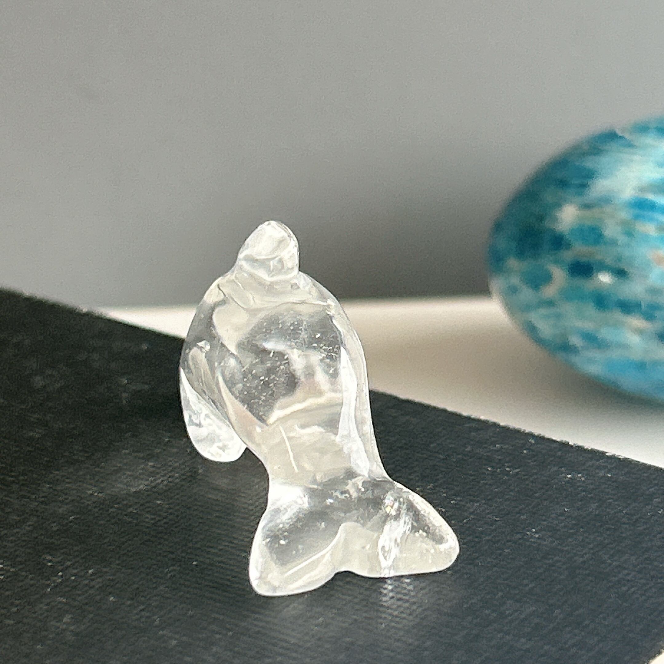 【極美】レムリアンシード イルカ カービング 彫刻 216g Lemurian Dolphin From 🇧🇷ゴイアス レムリアンシードクリスタルで