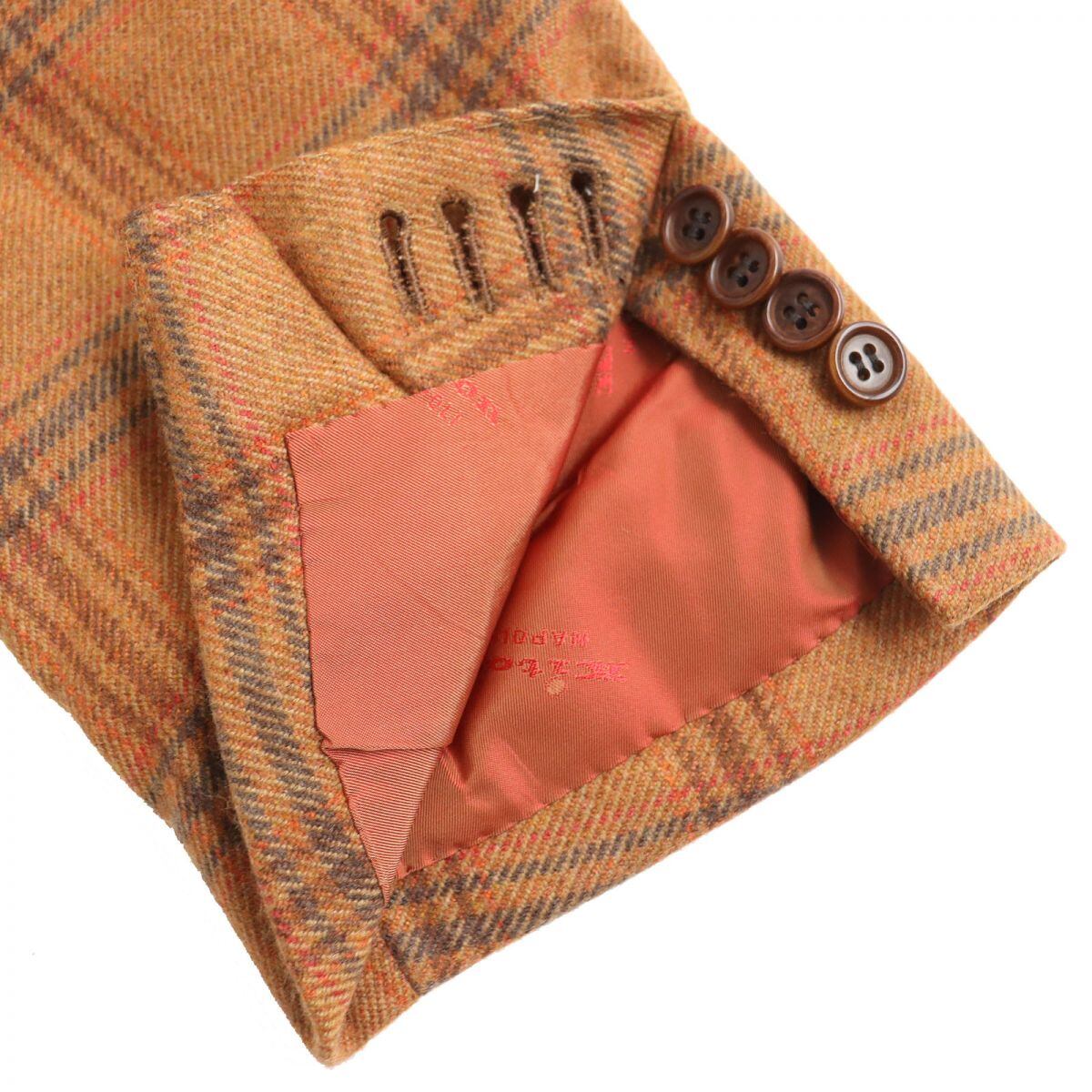 KITON キートン 100% カシミヤ シングル テーラード ジャケット 44 極美品△正規品 Kiton キートン チェック柄 カシミヤ100％ テーラード