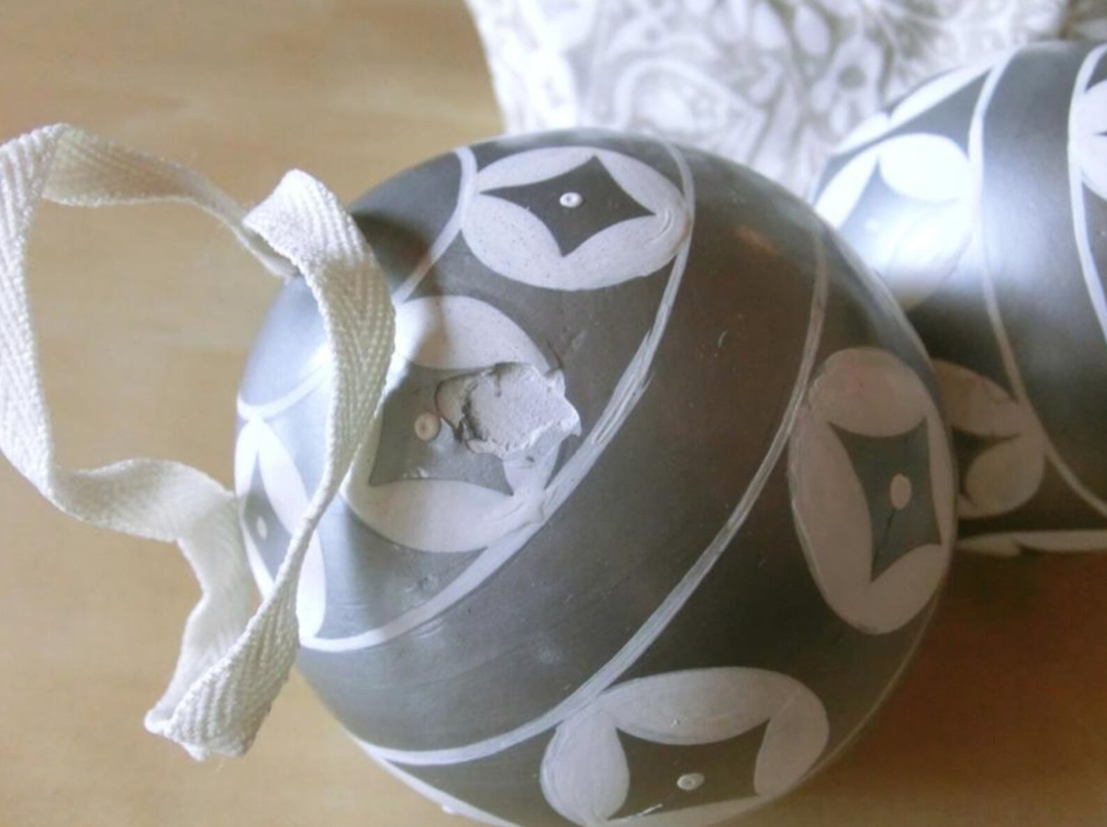 marimekko マリメッコ 木製クリスマスオーナメント シルバー 全2色