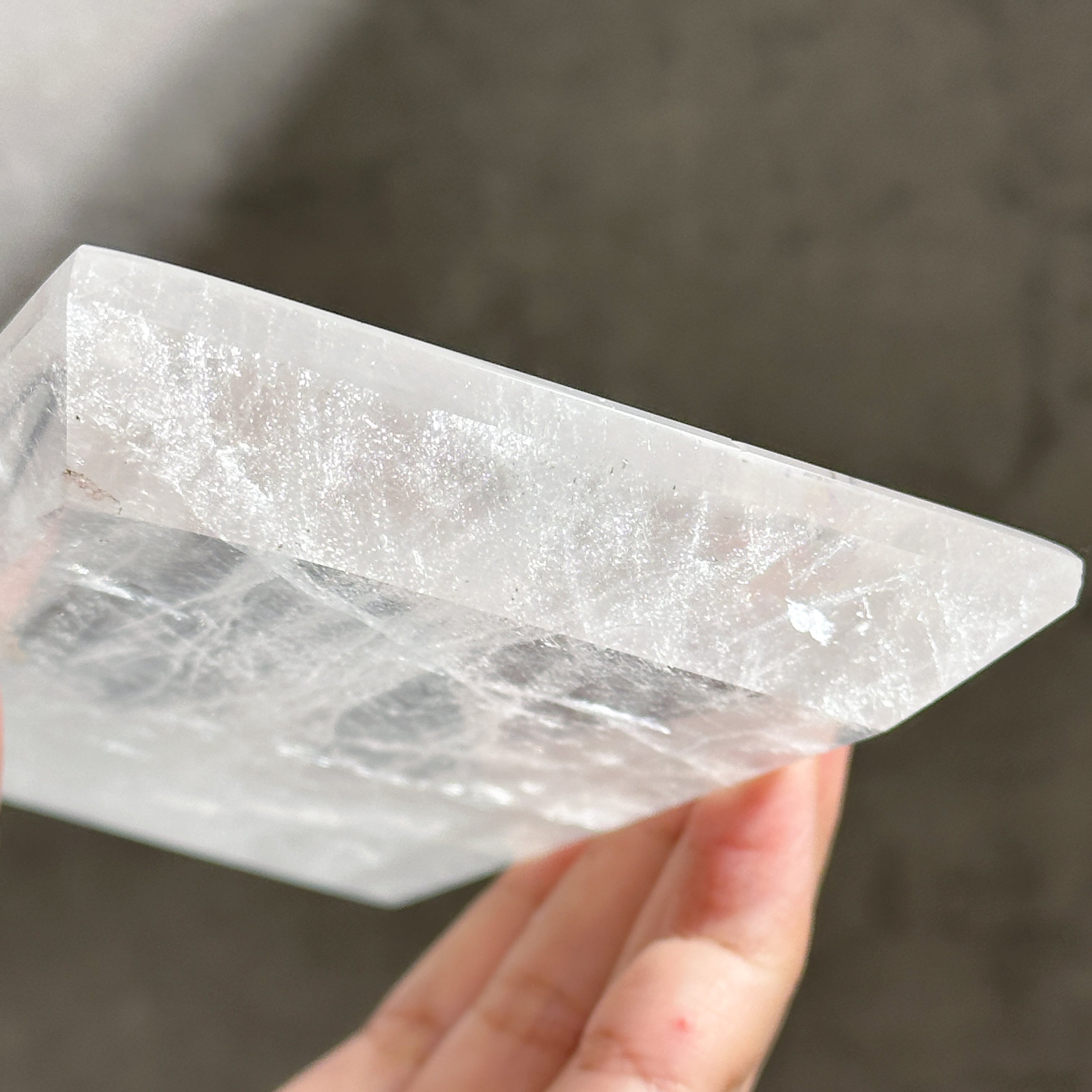 虹◎クリアクォーツのトレー02◇ Clear Quartz ◇ 天然石・鉱物