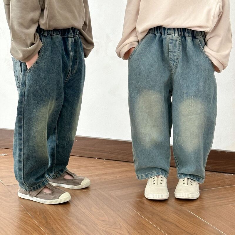 【BABY&KID】2025新作 クマポケットデニムパンツ