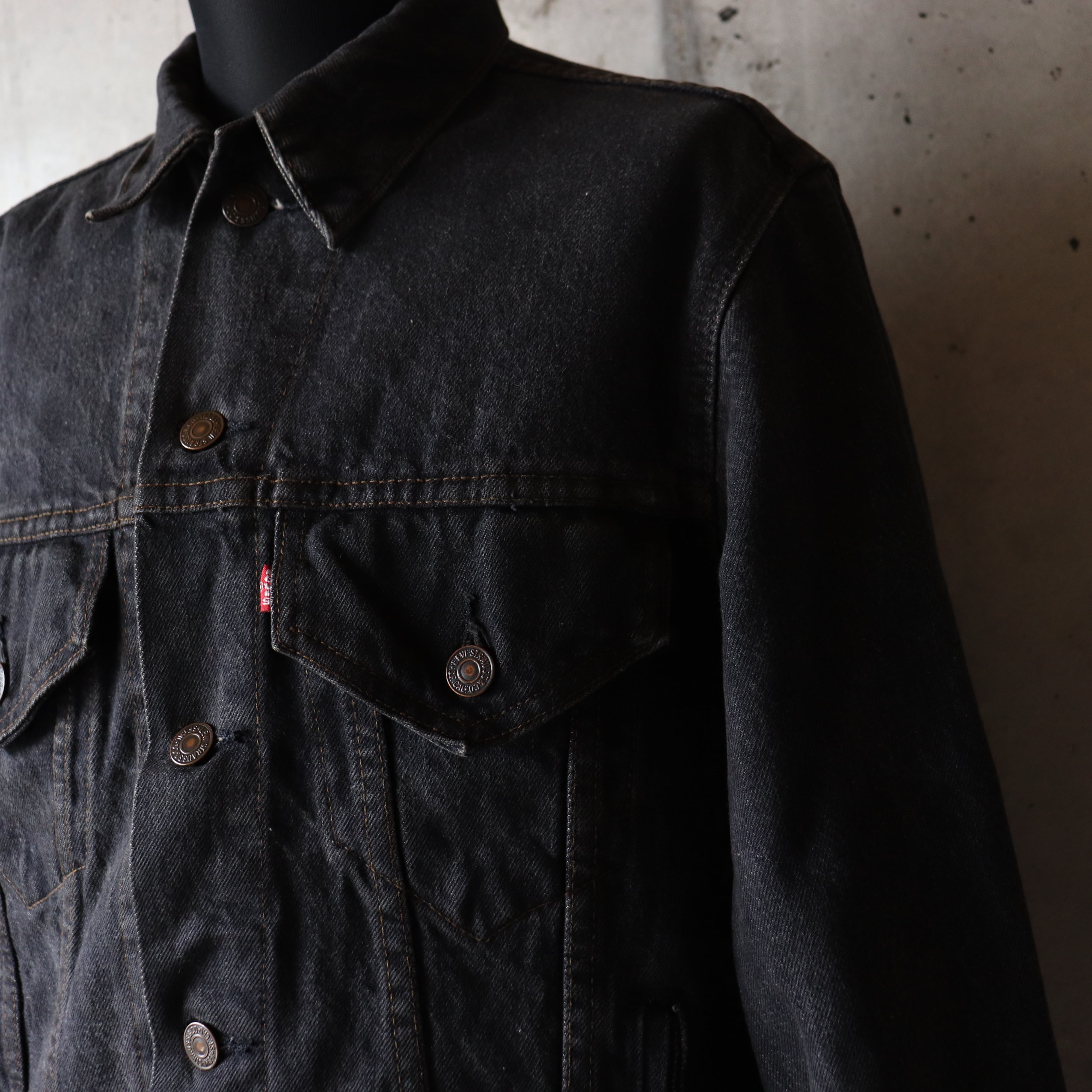 80s 70505 0259 Levi's ブラックデニムジャケット 先染め | LO vintage
