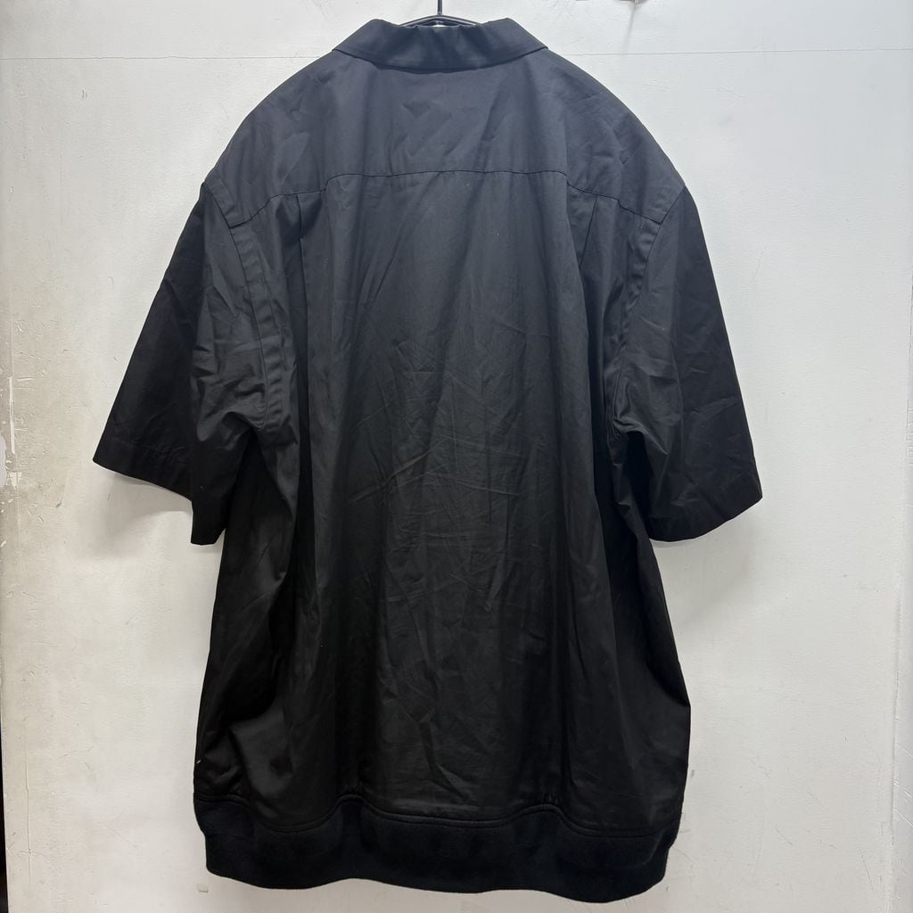 sacai サカイ Poplin Shirt 半袖シャツ 25-03781M ブラック size:4【中