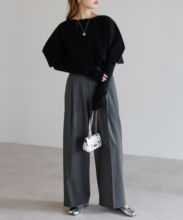 構築ラグランセットニット