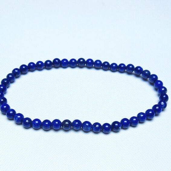 ラピスラズリ ブレスレット 4mm 一点物 メール便可 [M便 1/10] 111-48374