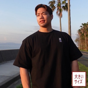 カタブル ワンポイント Tシャツ【ブラック】《2XL-3XL》大きいサイズ