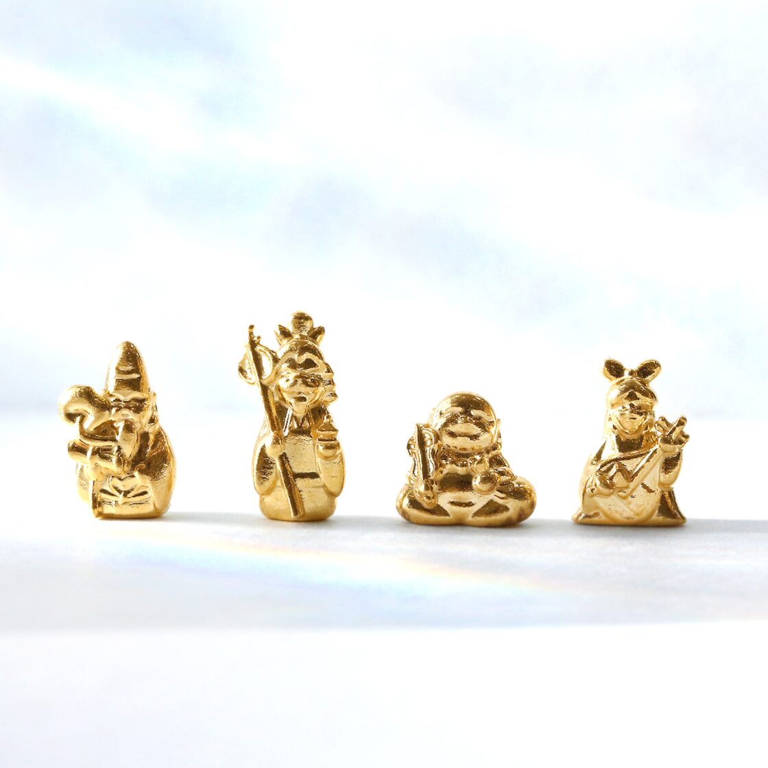 純金 『恵比寿天（えびすてん）・八福神』小判 約1g お守り【JUNGOLD