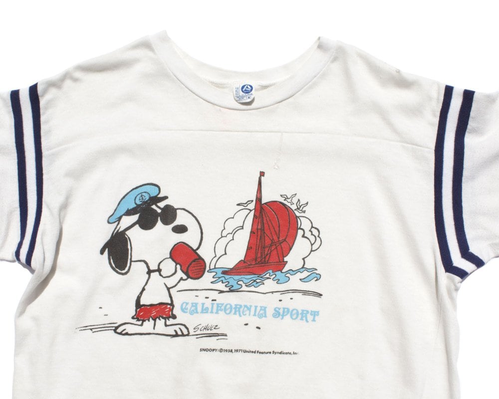 Snoopy Vintage Football T-shirt [CALIFORNIA SPORT] [ARTEX Late