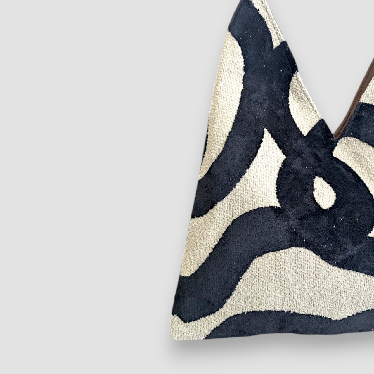 Abstract Velvet One Handle Bag