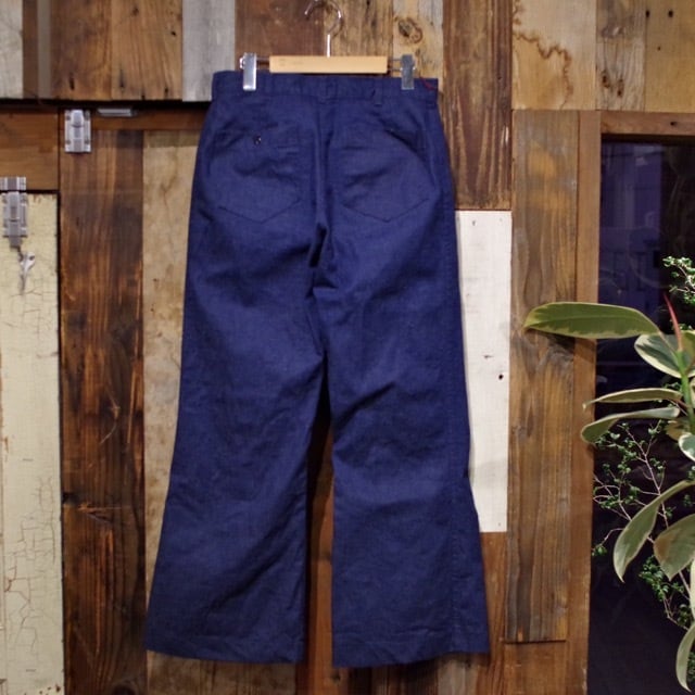 90s Euro 2intuck Trousers NAVY コットン