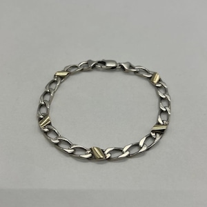 ティファニー TIFFANY フィガロチェーン ブレスレット SV YG コンビ