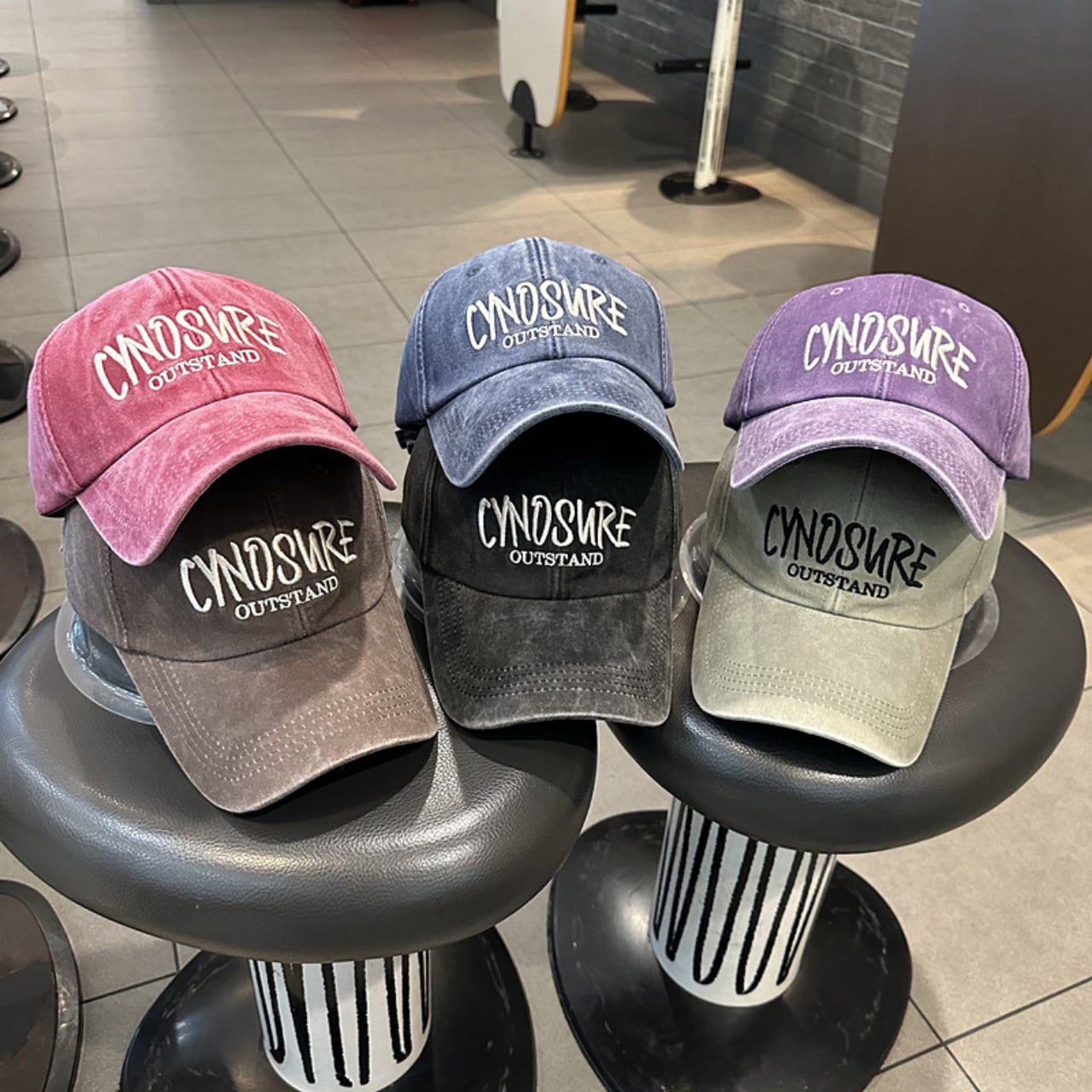 ロゴダメージ加工ベースボールキャップ 00080