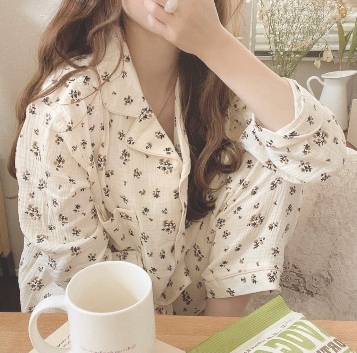 フラワーモチーフコットンセットアップ | WELDE HOME