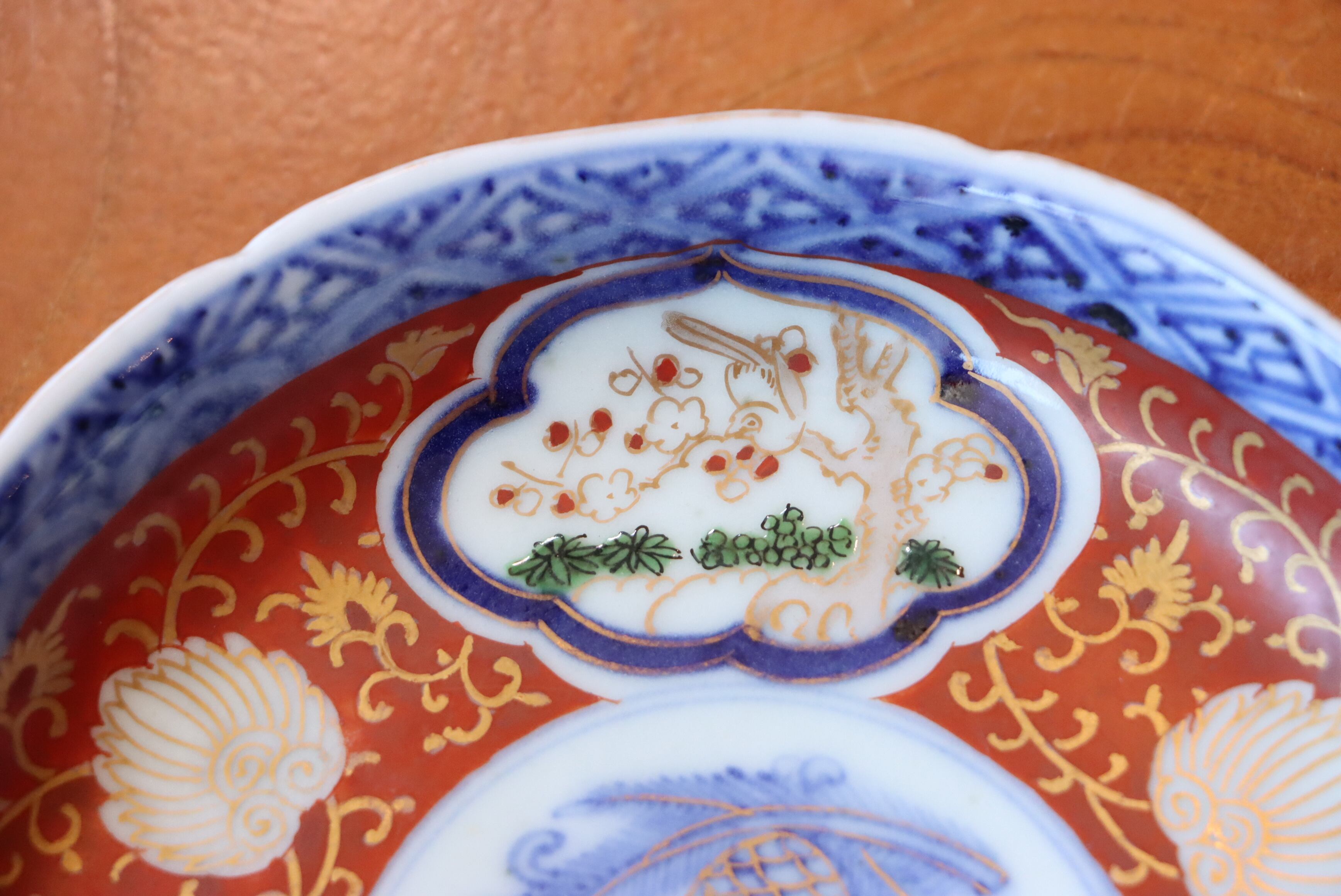 大聖寺伊万里　中皿　5枚 大聖寺伊万里 中皿 5枚 五寸 中皿 大聖寺伊万里 色絵 鳥松竹梅文