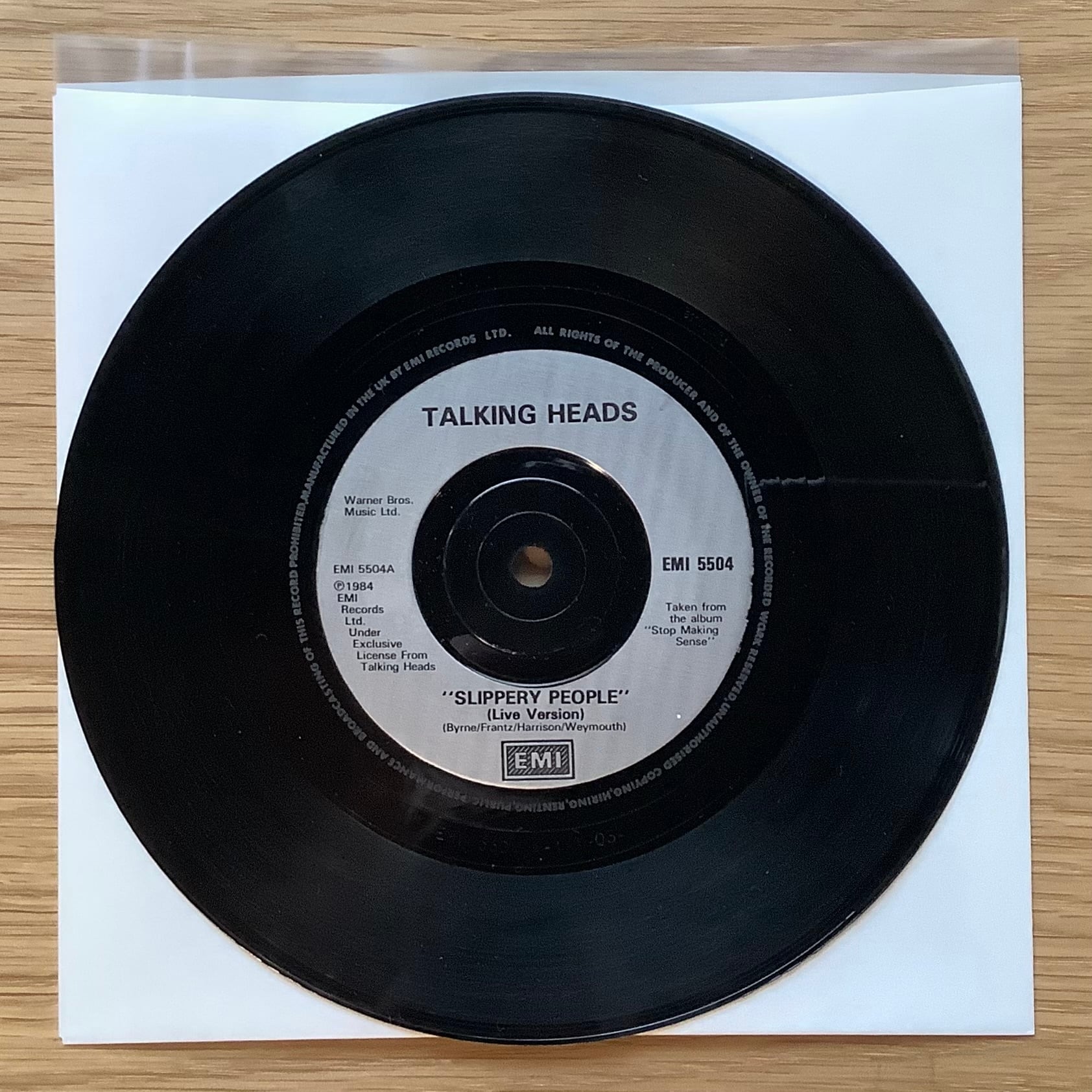 TALKING HEADS / A: SLIPPERY PEOPLE / B: NATIVE MELODY | Plastic