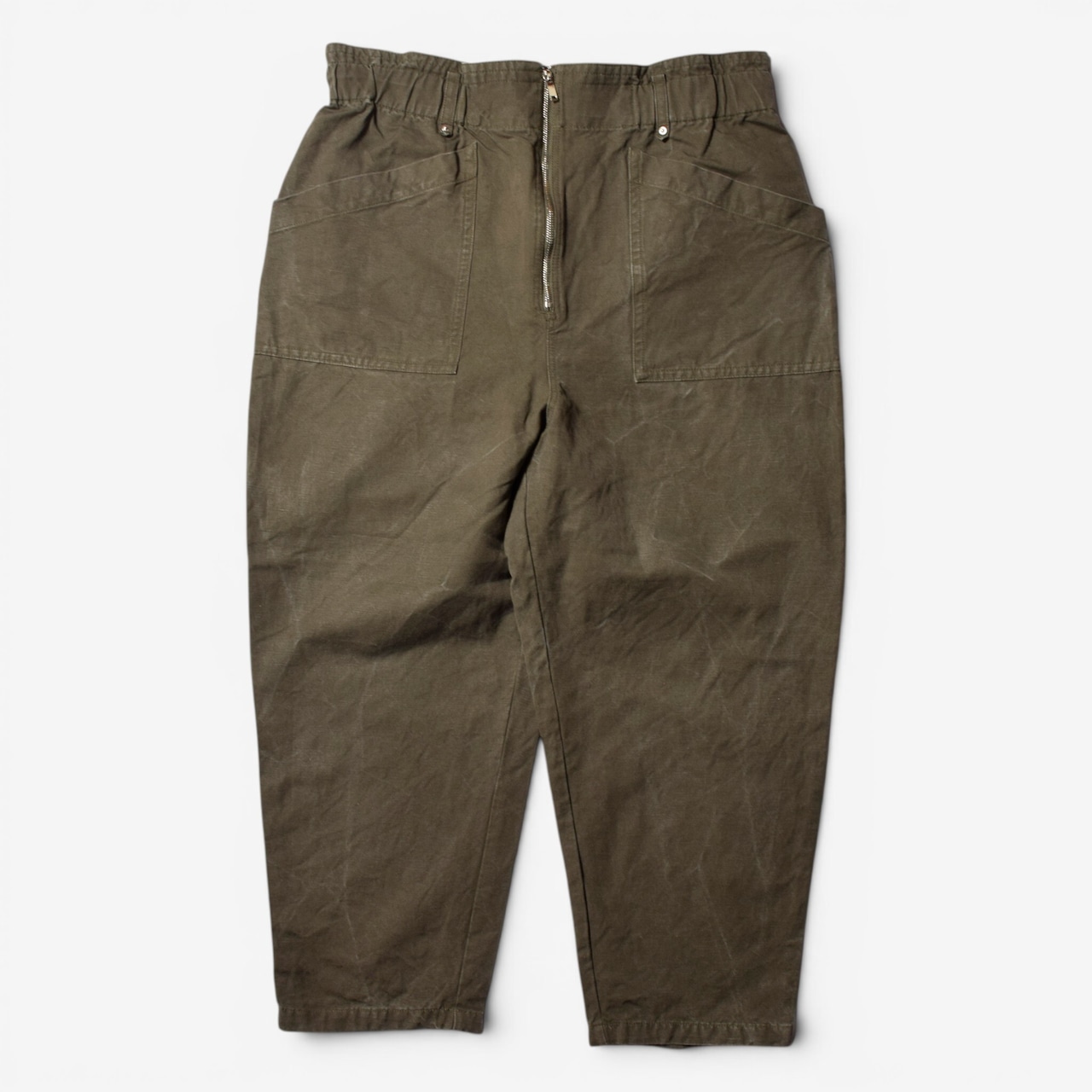 00s BANANA REPUBLIC リネンコットン パンツ オリーブ