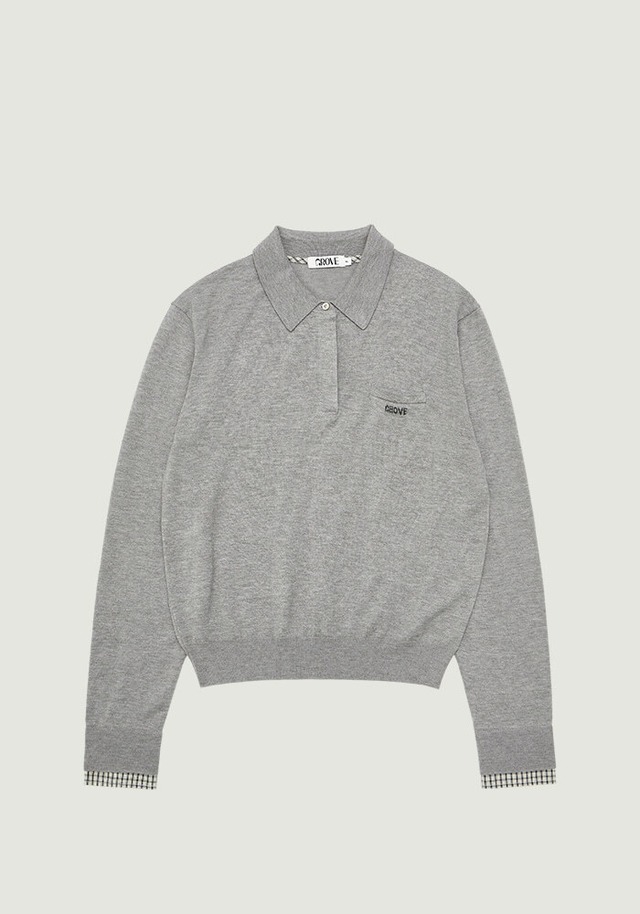 [GROVE] GIA COLLAR KNIT 正規品 韓国ブランド 韓国ファッション 韓国代行 日本 店舗  ブランド グローブ grvr 通販