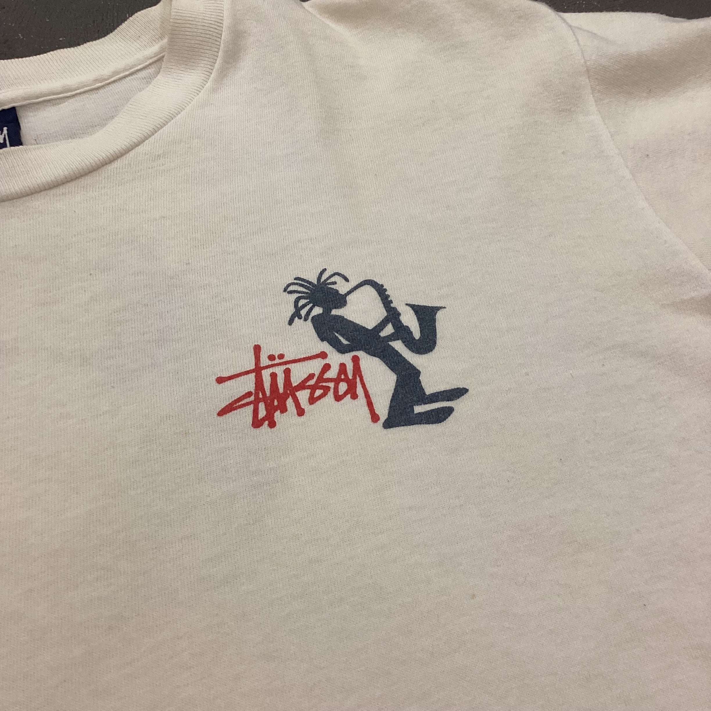 90s Stussy Shadow Man Both Printed T-Shirt MADE IN USA 90年代