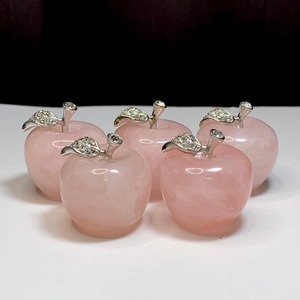 5個セット♪とっても可愛い♪ローズクォーツりんごさん♪