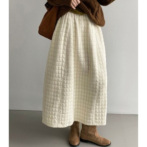 quilted cocoon skirt　J00309