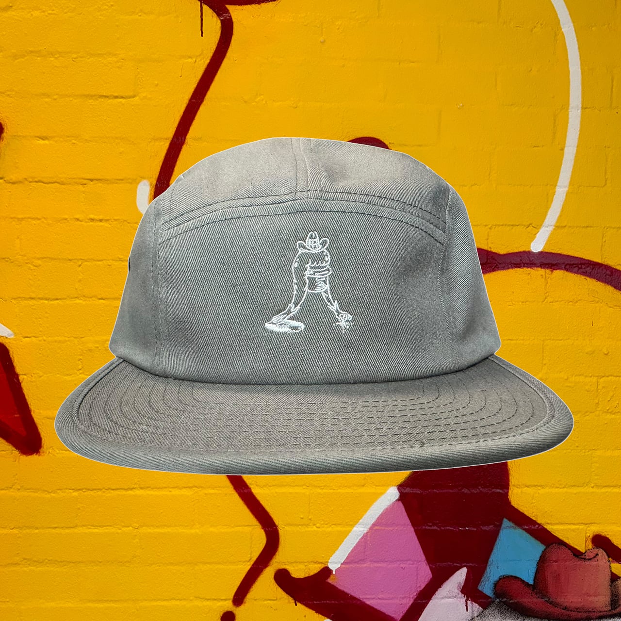 オスジェメオス 刺繍キャップ(グレーXホワイト) | ON SUNDAYS