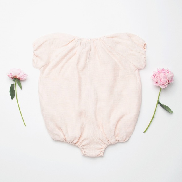 Nellie Quats   Mother May I Romper-Pale Pink Stripe