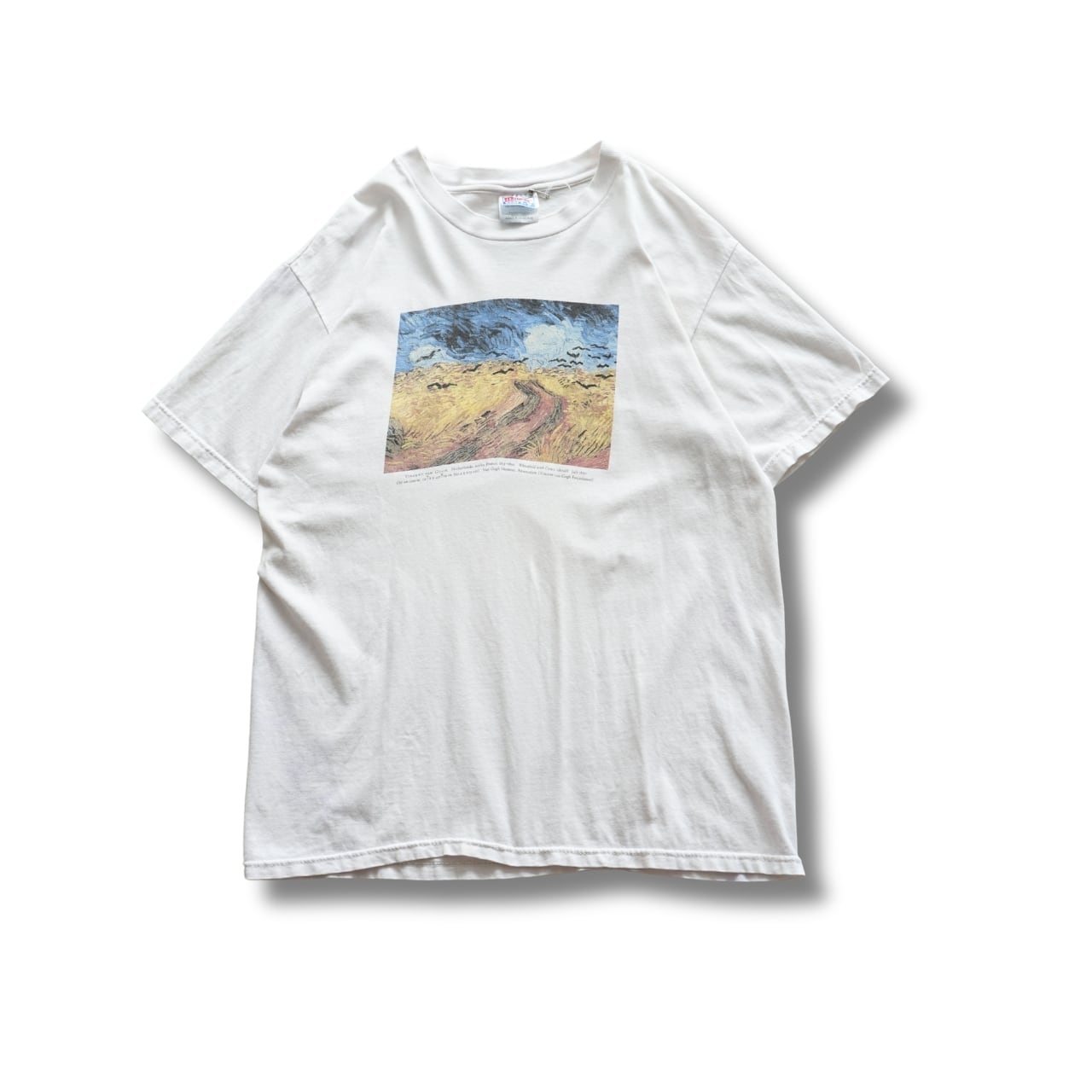 1999 Van Gogh's "Wheatfield with Crows" 両面アートプリントTシャツ Hanes BEEFY-T(表記M・実寸M相当)|NA850