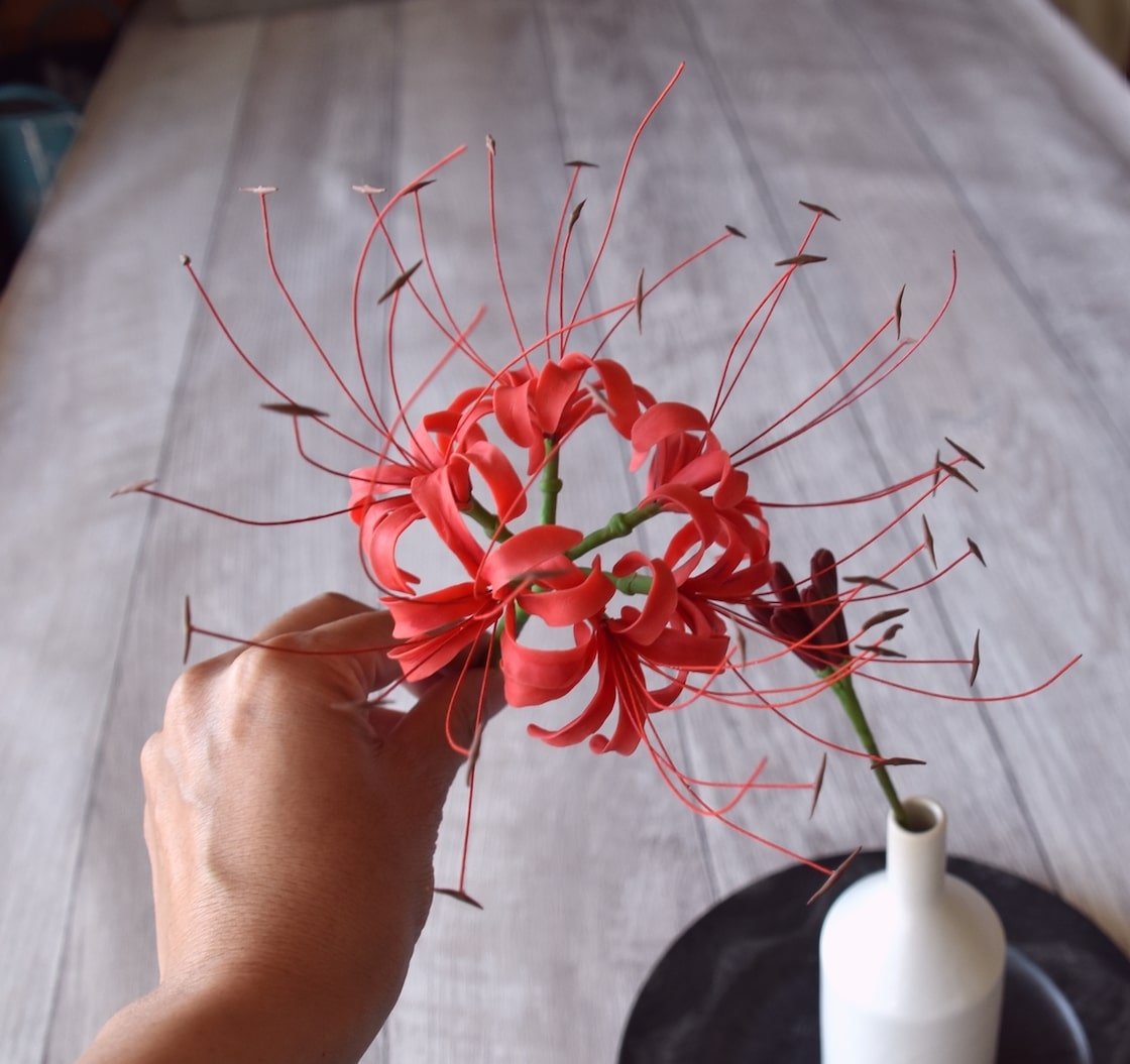 ◇粘土のお花◇ ヒガンバナ（彼岸花）・・・H1067 | PAY ID